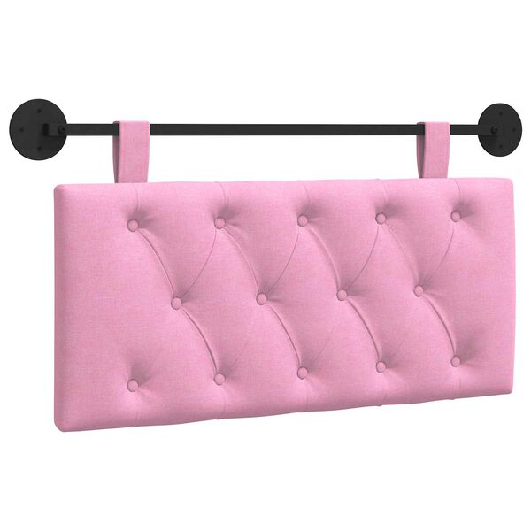 vidaXL Cabecera Colgante Montaje en la pared Rosa 100 x 55 x 7 cm tela