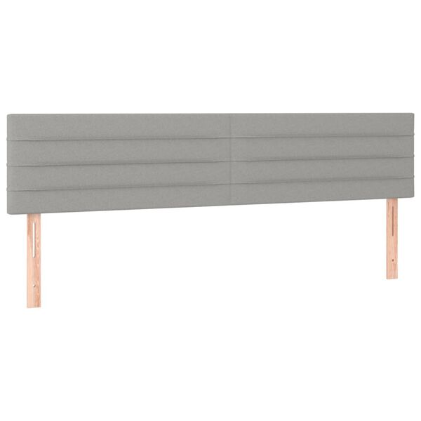 vidaXL Cabeceros tela gris claro 160x5x78/88 cm
