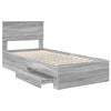 vidaXL Estructura de cama Gris Sonoma 90 x 190 cm Madera de ingenier&iacute;a