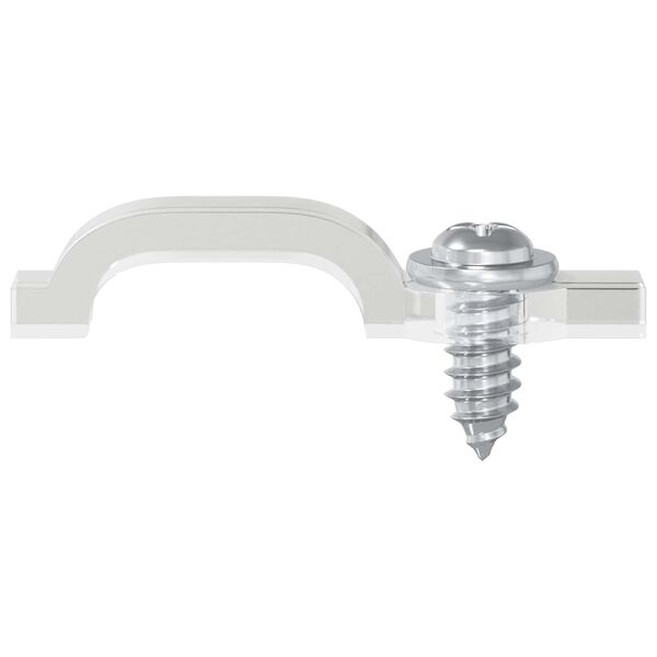 vidaXL Clips de tira LED 12 pcs Transparente 23,8 x 7,3 x 4,3 mm