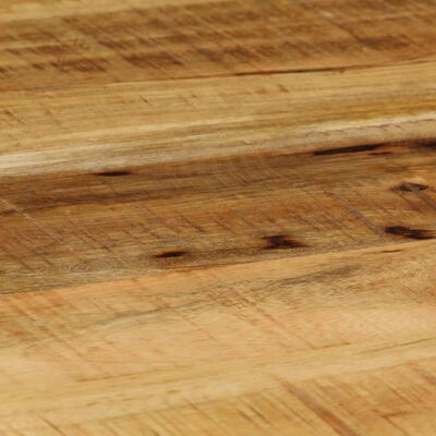 vidaXL Mesa de centro ovalada madera maciza de mango y acero 100 cm