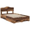 vidaXL Estructura de cama con cabecera Madera vieja 120 x 190 cm