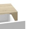 vidaXL Estantes de pared (2 unidades, roble y blanco, 60 x 23,5 x 10 cm, MDF)