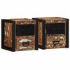 vidaXL Mesilla de noche multicolor 40x35x40 cm madera maciza reciclada