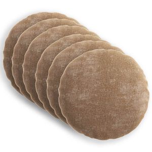 vidaXL Funda de almohada 6 uds. HEERLEN Marr&oacute;n &Oslash; 50 cm Tela Chenille
