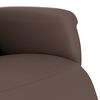 vidaXL Sill&oacute;n reclinable con reposapi&eacute;s cuero sint&eacute;tico marr&oacute;n