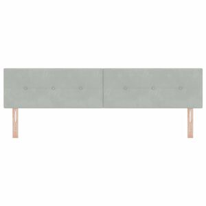 vidaXL Cabecero con cabecera Gris Claro 200 cm Cuero sint&eacute;tico