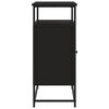 vidaXL Aparador de madera de ingeniería negro 100x35x80 cm
