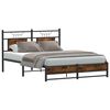 vidaXL Estructura de cama sin colch&oacute;n madera roble ahumado 140x190 cm