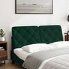 vidaXL Cabecero de cama acolchado terciopelo verde oscuro 140 cm