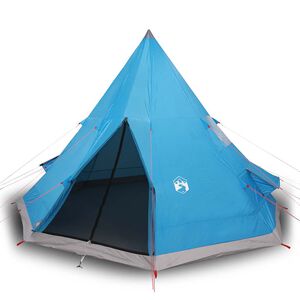 vidaXL Tienda de campa&ntilde;a tipi para 4 personas impermeable azul