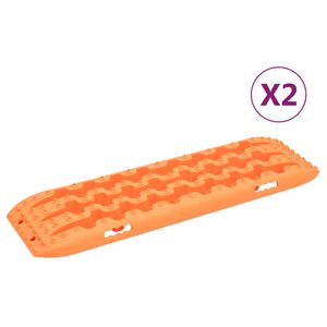 vidaXL Tablas de tracci&oacute;n 2 unidades nailon naranja 106x30,5x7 cm