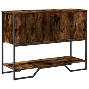 vidaXL Mesa consola madera de ingenier&iacute;a roble ahumado 100x35x74,5 cm