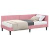 vidaXL Estructura de Cama Esquina con Colch&oacute;n 2 uds. Rosa 90 x 190 cm