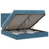 vidaXL Cama otomana con colch&oacute;n Azul Oscuro 140 x 190 cm Terciopelo