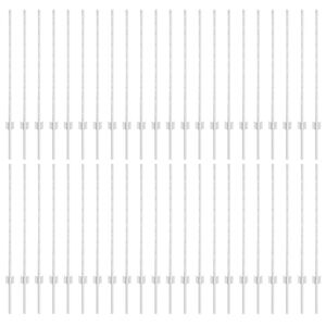 vidaXL Poste de Valla 44 pcs Plateado 140 cm Acero