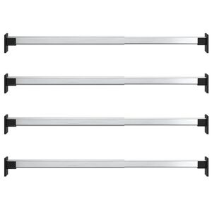 vidaXL Rieles para armario telesc&oacute;picos 4 unidades plateado 58-100 cm