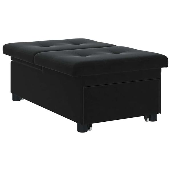 vidaXL Sofá Cama Negro 67 x 194 x 38 cm Terciopelo