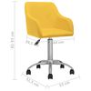 vidaXL Sillas de comedor giratorias 6 unidades tela amarillo