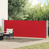 vidaXL Toldo lateral retr&aacute;ctil para patio rojo 140x600 cm