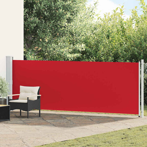 vidaXL Toldo lateral retr&aacute;ctil para patio rojo 140x600 cm