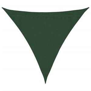 vidaXL Toldo de vela verde oscuro HDPE 160 g/m&sup2; 3,6x3,6x3,6 m