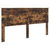 vidaXL Estructura de cama con cabecera Roble ahumado 180 x 200 cm