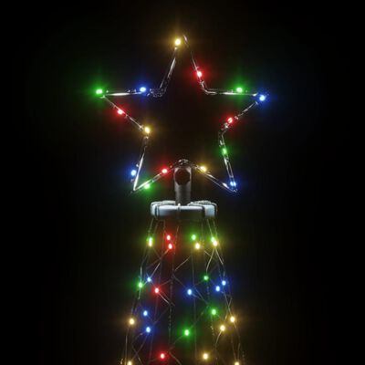 vidaXL Árbol de Navidad con poste de metal 500 LEDs colorido 3 m