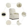 vidaXL Sill&oacute;n reclinable de terciopelo color crema