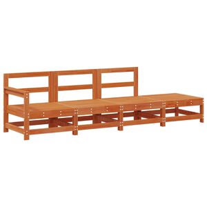 vidaXL Unidades de sof&aacute; seccional Marr&oacute;n Cera 252 x 62 x 70,5 cm