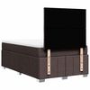 vidaXL Cama box spring con colch&oacute;n tela marr&oacute;n oscuro 120x190 cm
