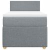 vidaXL Cama box spring con colch&oacute;n tela gris claro 80x200 cm