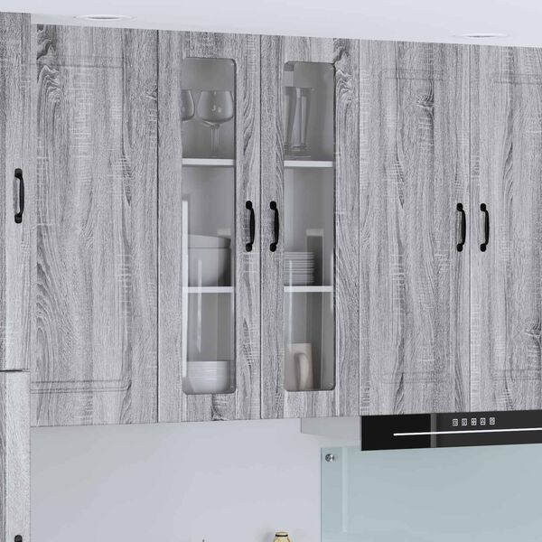 vidaXL Armario de cocina mural con puerta Gris Sonoma 60 x 31 x 100 cm