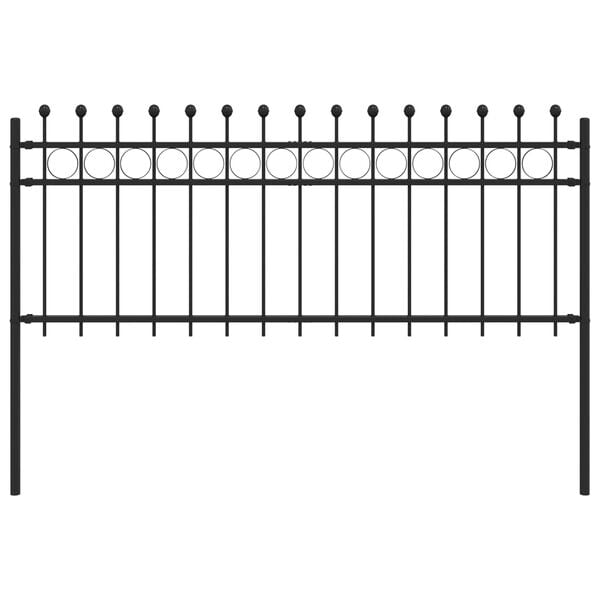 vidaXL Cerca Anillada Negro 200 x 130 cm