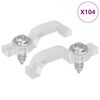vidaXL Clips de tira LED 23,8 mm 2 uds. Transparente Pl&aacute;stico y Hierro