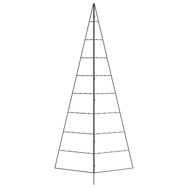 vidaXL Árbol de Navidad para decoración metal negro 210 cm