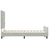 vidaXL Cama tipo Box Spring Gris claro 120 x 190 cm Terciopelo