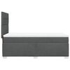 vidaXL Cama box spring con colch&oacute;n tela gris oscuro 100x200 cm