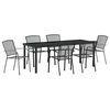 vidaXL Conjunto de Comedor de Jard&iacute;n 7 pcs Antracita
