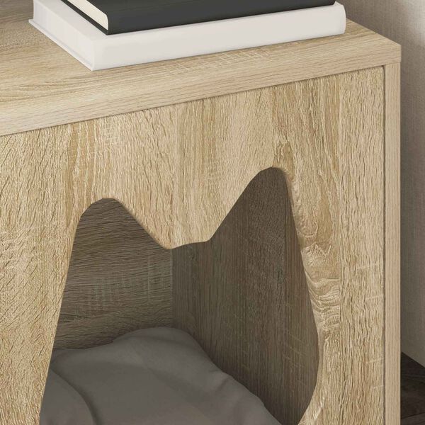 vidaXL Casa para Gatos Sonoma 42,5 x 40 x 53,5 cm Madera de ingenier&iacute;a