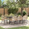 vidaXL Conjunto de Comedor de Jard&iacute;n 9 pcs Marr&oacute;n rat&aacute;n sint&eacute;tico