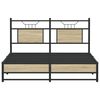 vidaXL Estructura de cama sin colch&oacute;n madera roble Sonoma 150x200 cm