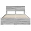 vidaXL Estructura de cama con cabecera Gris Sonoma 150 x 200 cm