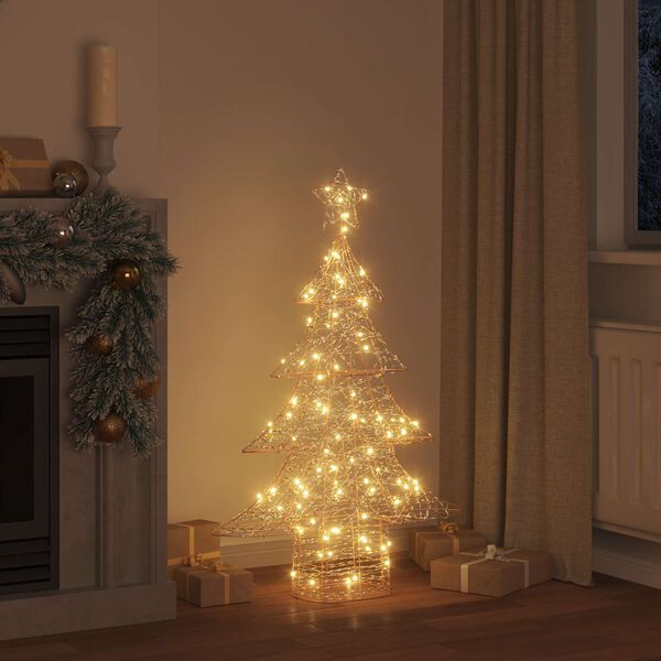 vidaXL &Aacute;rbol de Navidad con 120 LED c&aacute;lido 120,5 cm PET