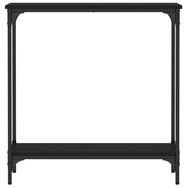 vidaXL Mesa consola madera de ingenier&iacute;a negra 75x22,5x75 cm