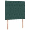 vidaXL Cama con almacenamiento y colch&oacute;n Verde oscuro 100 x 200 cm