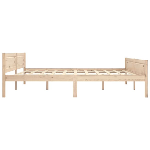 vidaXL Estructura de cama sin colch&oacute;n madera maciza de pino 200x200 cm