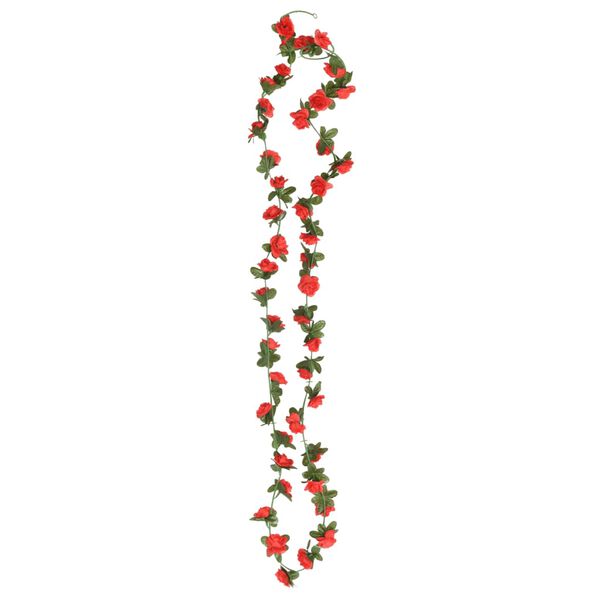 vidaXL Guirnaldas de flores 6 uds rojo 240 cm