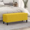 vidaXL Banco de terciopelo amarillo 100x35x41 cm