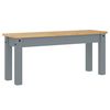vidaXL Juego de comedor Panama 3 pzas madera maciza de pino gris